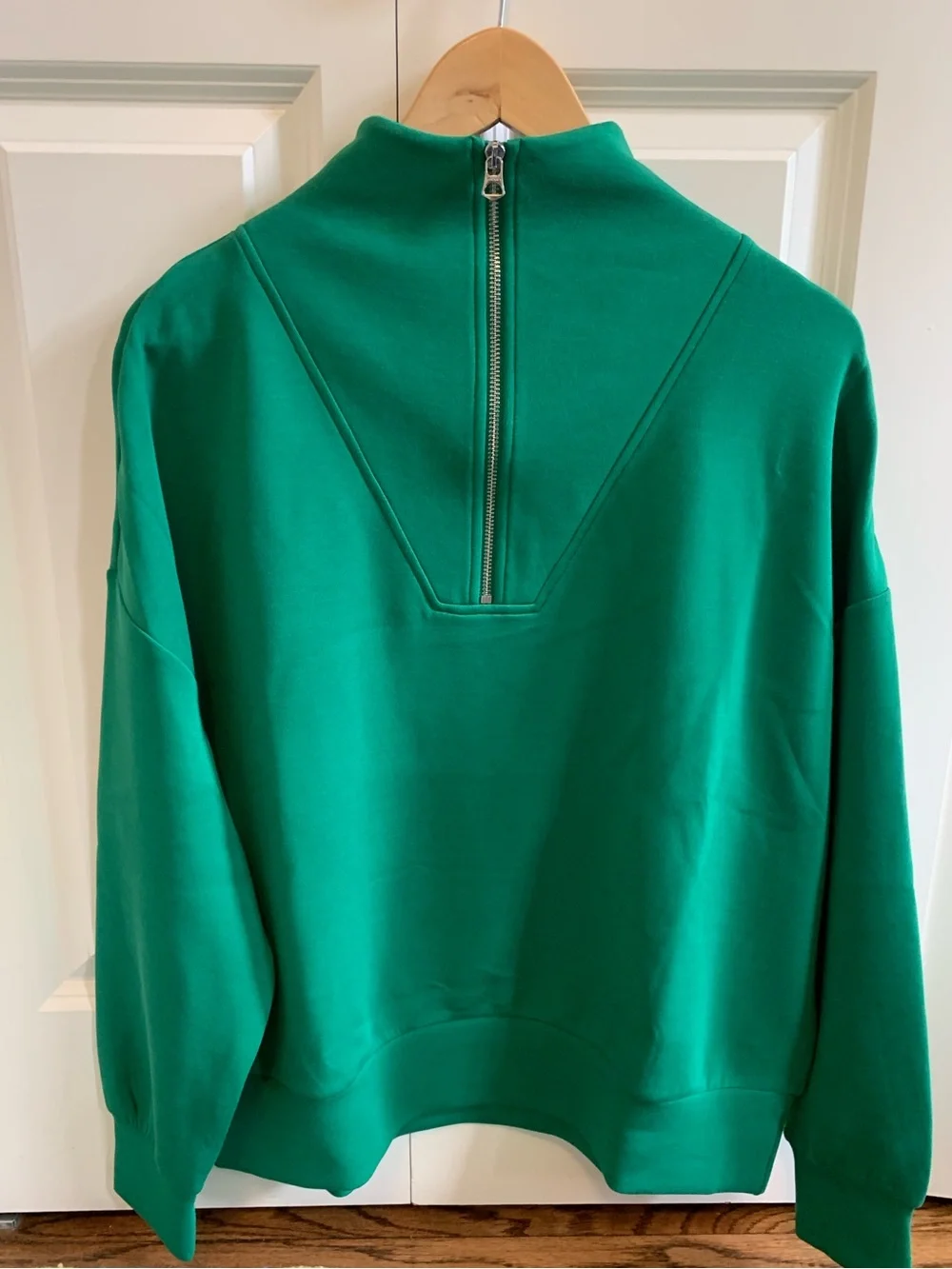 Varley Hawley Half-Zip Sweatshirt Double Soft Anthropologie sz Medium NEW green - Picture 5 of 16